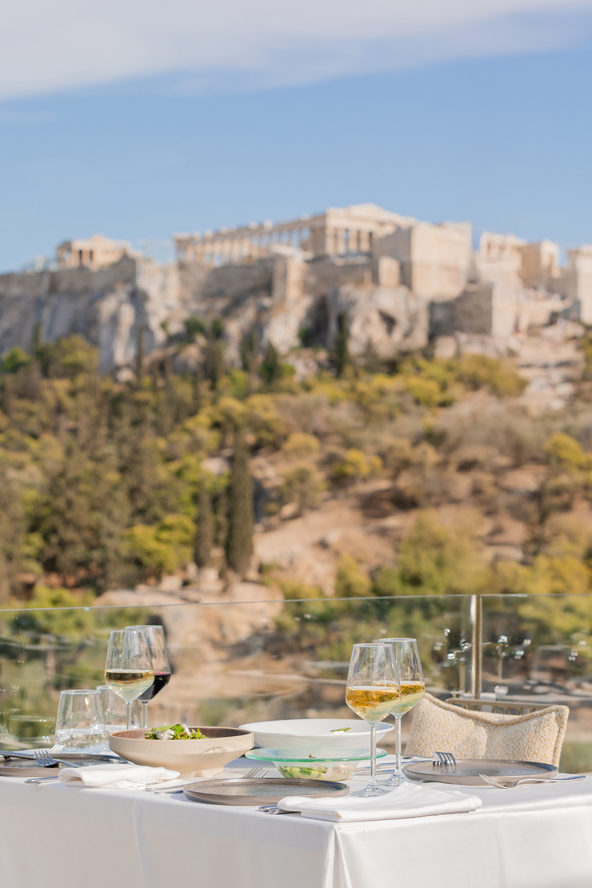View of the Acropolis hill from the restaurant.